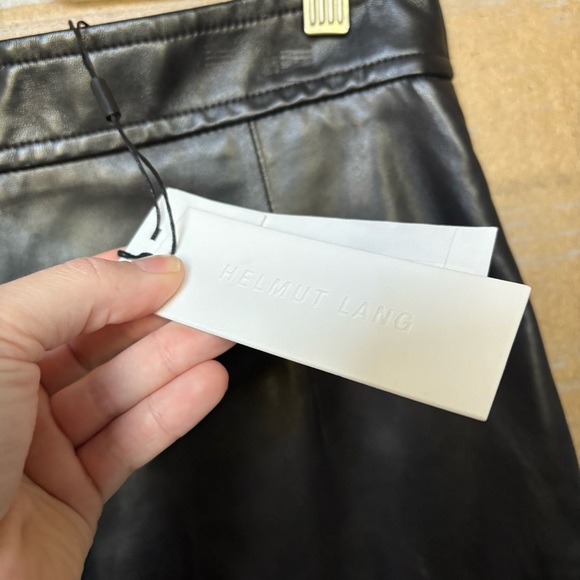 Helmut Lang NWT Fringe Hem Lamb Leather Mini Skirt Western Boho Rodeo Womens 0 - Picture 3 of 8